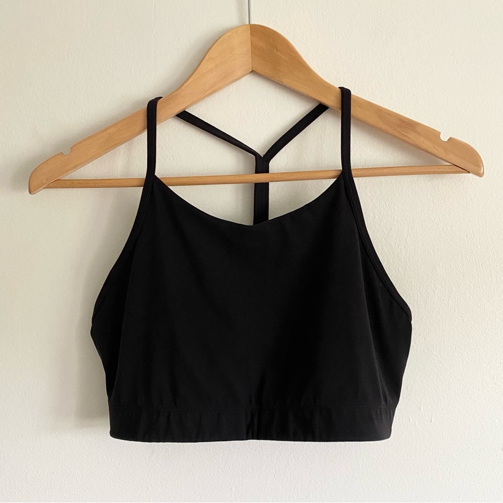 Black Strappy Crop Top